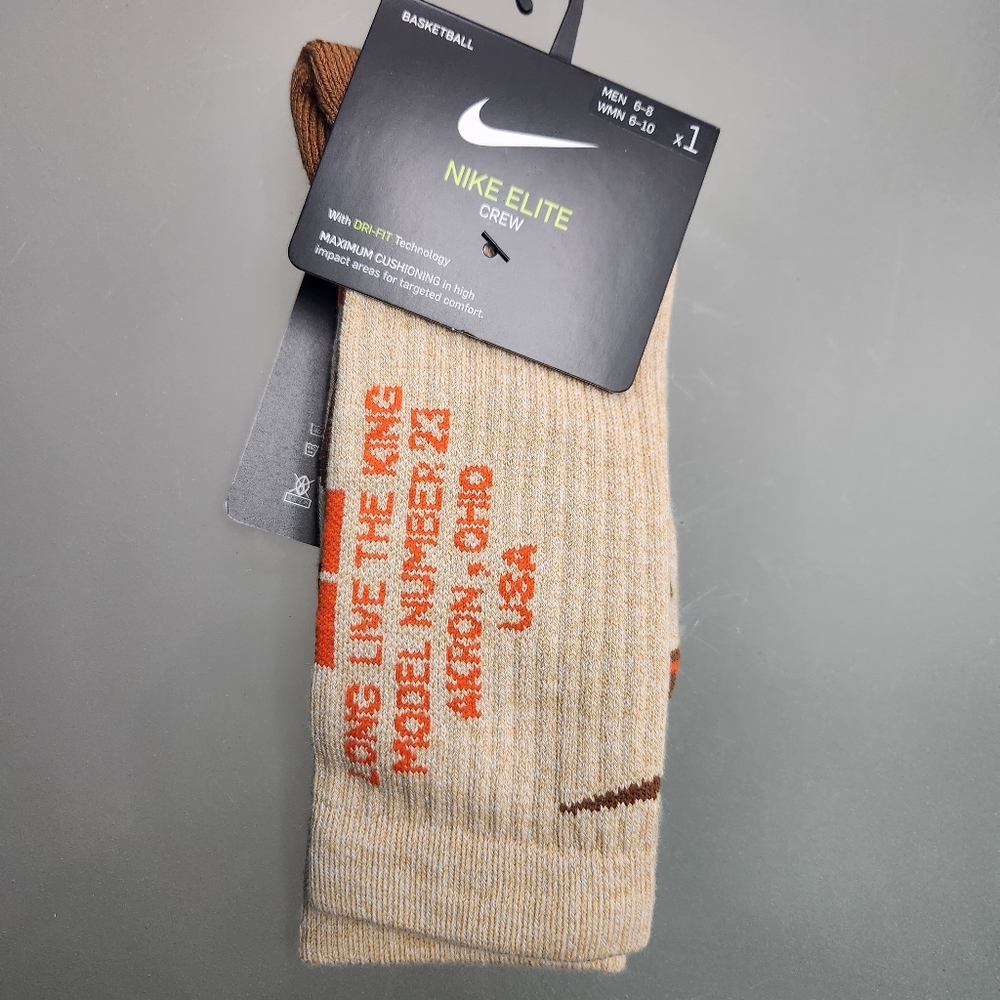 Nike LeBron James Crew Socks 1 Pair Size M